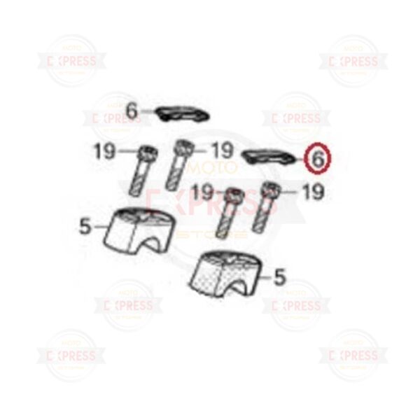 Honda Pcx125 2018-2024 1 Adet Gidon Üst Kelepçesi Dekoratif Krom Kapak A