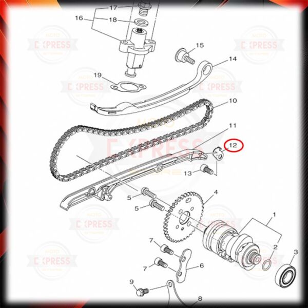 Yamaha Xmax250-300 2018-2026 Eksantrik Gergi Klavuzu Braketi Sacı