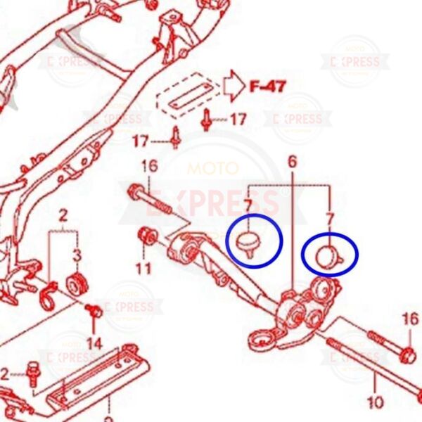 Honda Pcx125 2011-2013 1 Adet Motor Taşıma Askısı Takozu Lastiği Stoperi A