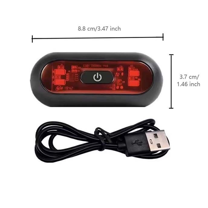 Motosiklet Bisiklet Kaskı Arkası Kırmızı Led Işık Aydınlatma Uyarı Lambası