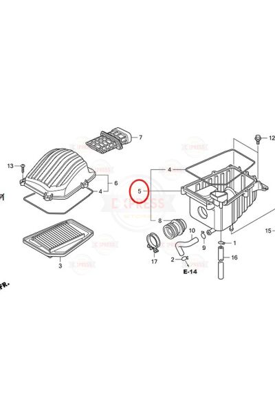 Honda CBR125R 2011-2017 Hava Filtresi Kutusu Kazanı Yuvası A