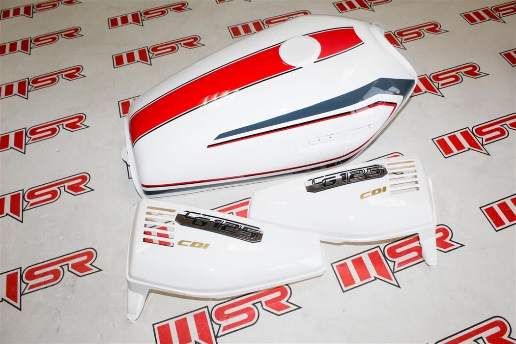 Cg 125 Depo Yan Kapak Seti Beyaz Kuba Model