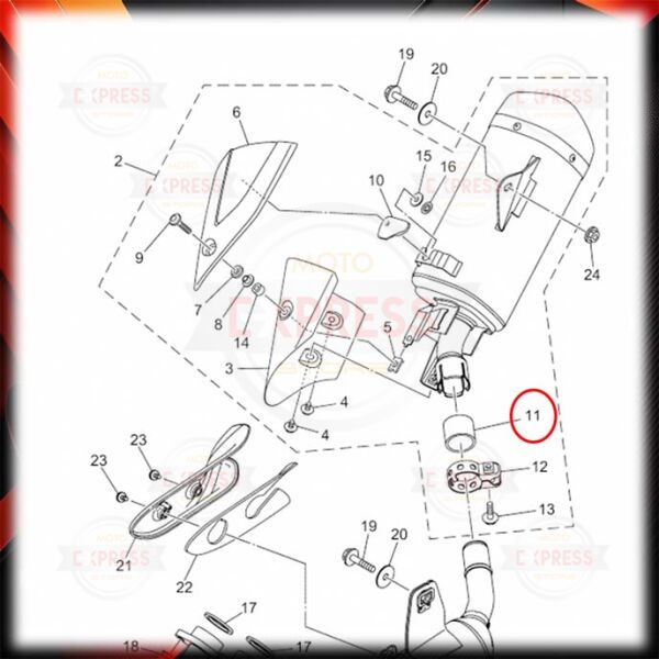 Yamaha Yzf R25 MT25 Egzoz Flanşı