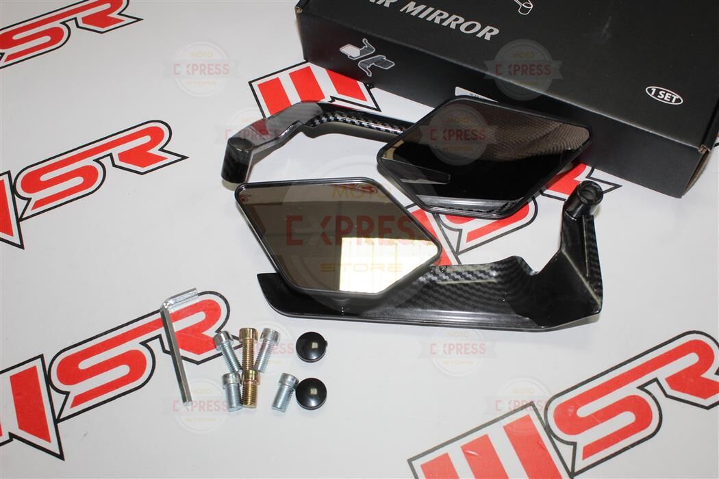 Universal Gidon Ayna Carbon Tek Cıvatalı 8Mm -10Mm