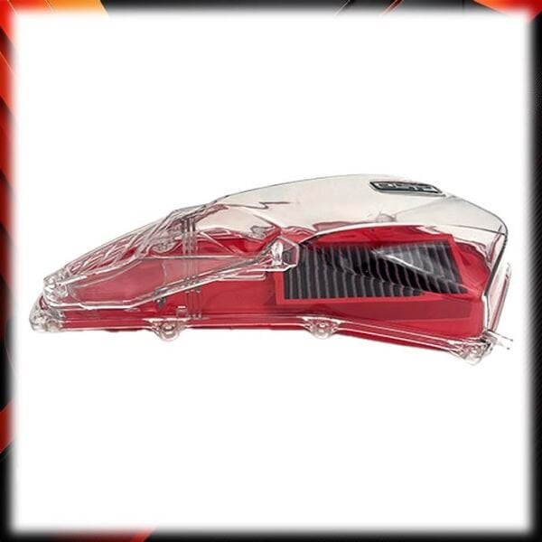 Honda Pcx125 2021-2024 Transparan Şeffaf Hava Filtre Kapağı Kırmızı Filtresi Set