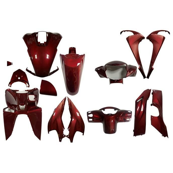 Honda Dio 110 2021-2023 Kırmızı-Bordo Komple Grenaj Kaporta Seti Cs