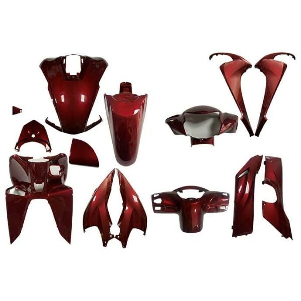 Honda Dio 110 2021-2023 Kırmızı-Bordo Komple Grenaj Kaporta Seti Cs