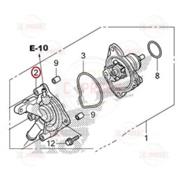 Honda Pcx125 Pcx150 2011-2020 Su Devirdaim Pompası Kapağı A