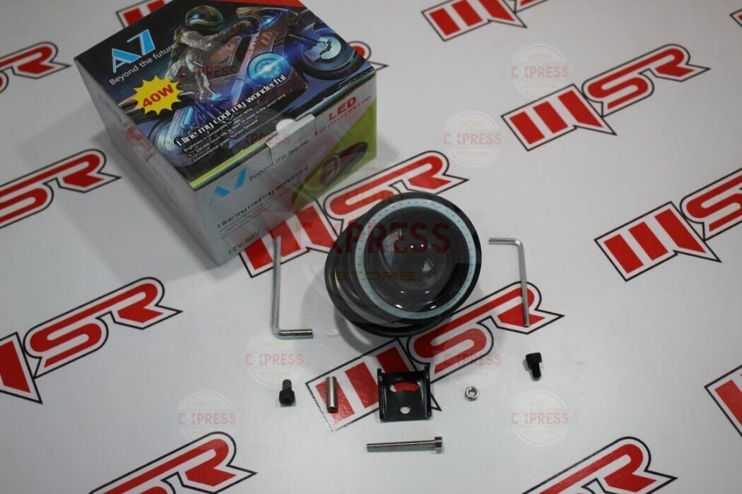 Moto Express DEKORATİF ZENON MERCEK FAR(kırmızı-mavi)