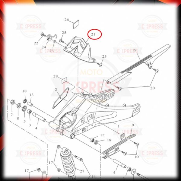 Yamaha Yzf R125 2019-2026 Arka İç Çamurluk Sıyırıcı Hugger