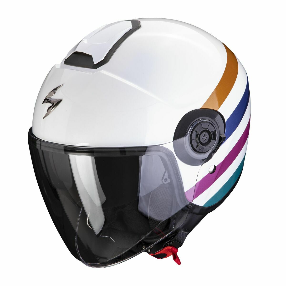Scorpion Exo City 2 Bee Açık Motosiklet Kaskı Beyaz / Yeşil / Altın