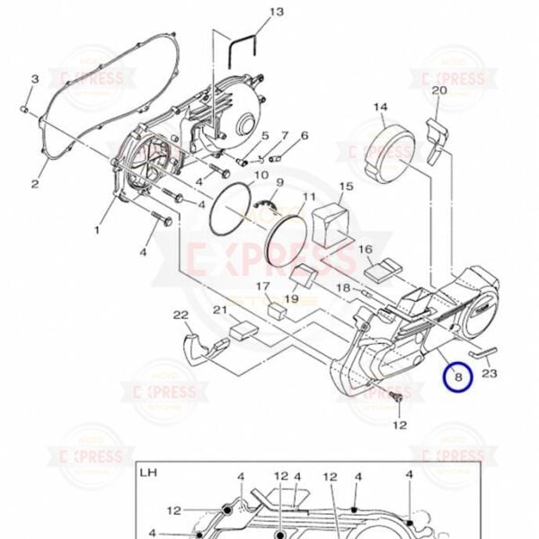 Yamaha Nmax125 Nmax155 2021-2025 En Dış Debriyaj Varyatör Kapağı Muhafazası A