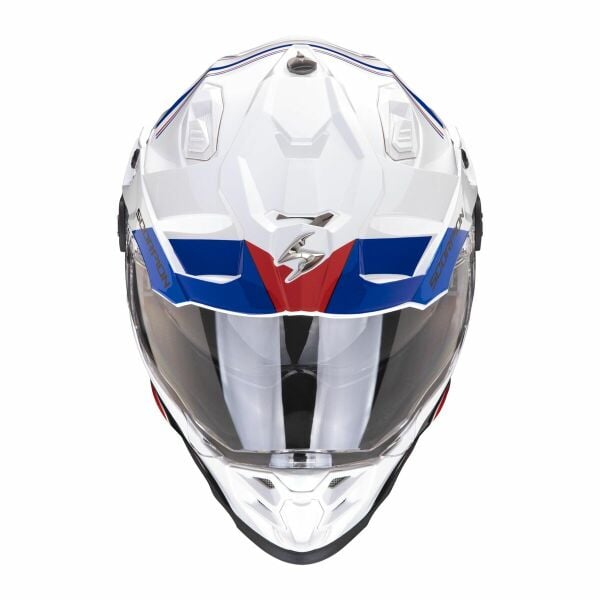 Scorpion ADF-9000 Air Desert Kapalı Motosiklet Kaskı Beyaz / Mavi / Kırmızı XL