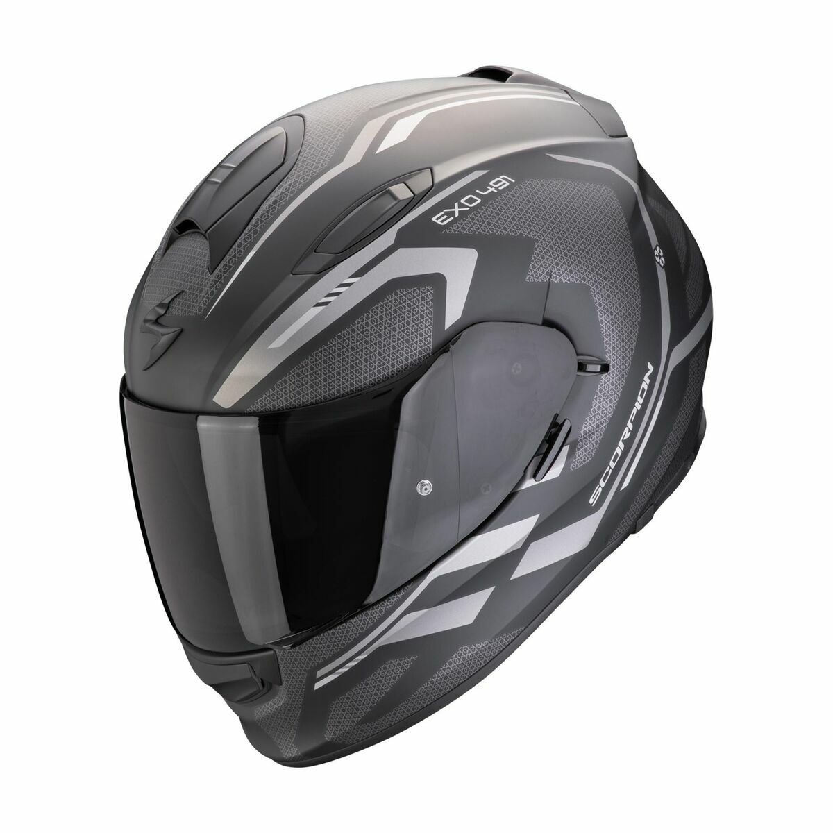 Scorpion Exo 491 Evo Kripta Kapalı Motosiklet Kaskı Mat Siyah / Gümüş