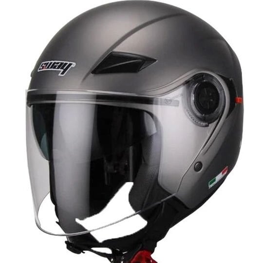 SWAY SW702B MAT TITANIUM GRI KASK