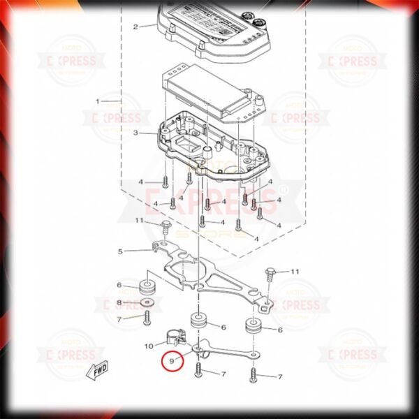 Yamaha Yzf R25 R3 2019-2024 Km Saati Alt Ufak Braketi