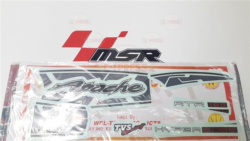 Moto Express TVS APACHE 180 HYP STICKER SİYAH