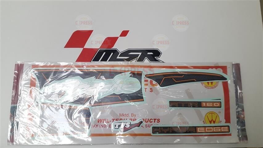 Moto Express TVS APACHE 180 HYP STICKER TURUNCU