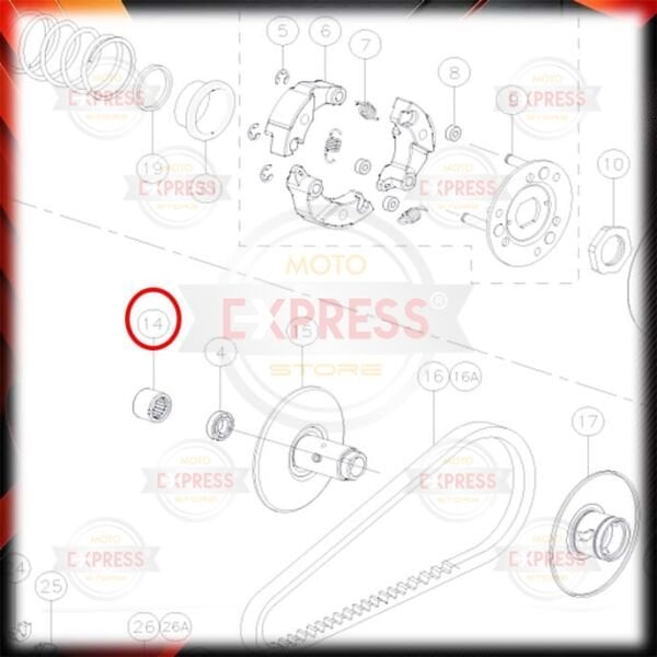 Tvs Jupiter110 Wego110 Scooty Zest110 Arka Kasnak Masura Bilyesi Rulmanı A