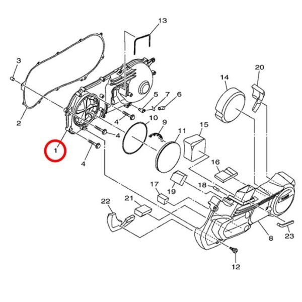 Yamaha Nmax125 Nmax155 2021-2025 Debriyaj Varyatör Kapağı Karteri A