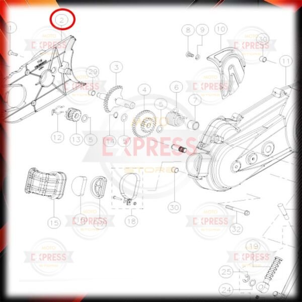 Tvs Jupiter110 Wego110 2011-2026 Debriyaj İç CVT Fan Kapağı A