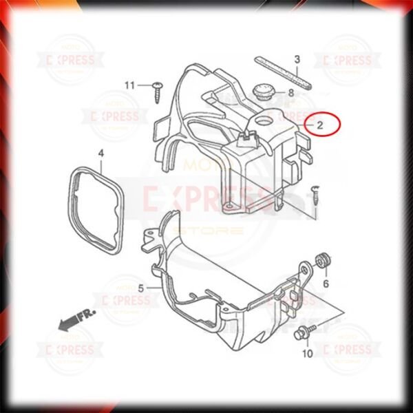 Honda Activa100 Beat100 2002-2010 Üst Silindir Muhafazası Koruması Lastiği A
