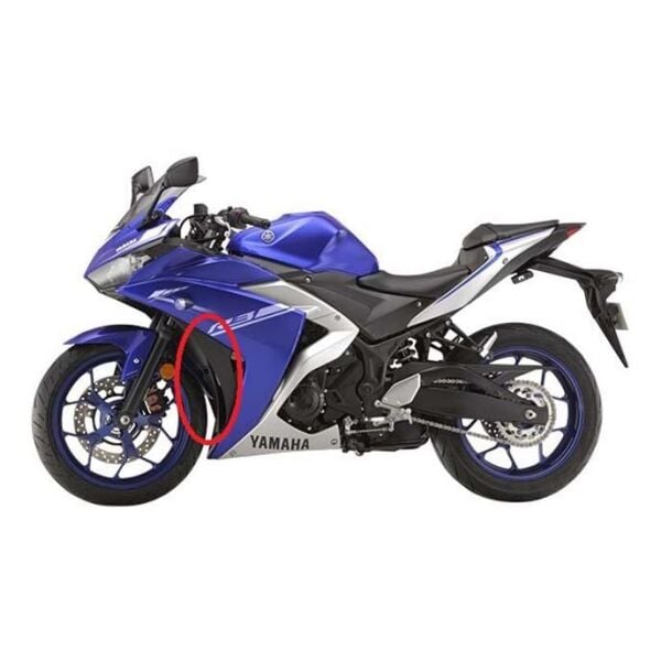 Yamaha Yzf R25 2014-2018 Sol Ön Çamurluk Arkası Paneli Grenajı Parlak Siyah P1 A