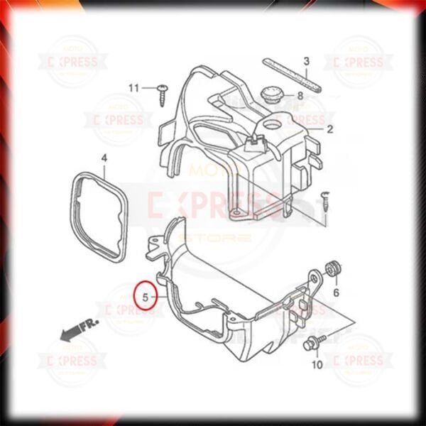Honda Activa100 Beat100 2002-2010 Alt Silindir Muhafazası Koruması Lastiği A