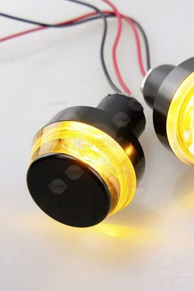 Moto Express Universal Motosiklet Ledli Işıklı Gidon Denge Topuzu