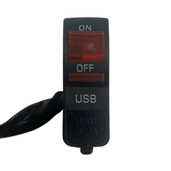 Moto Express FAR AÇMA DÜĞMESİ USB IŞIKLI KIRMIZI