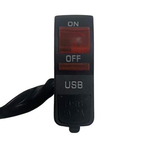 Moto Express FAR AÇMA DÜĞMESİ USB IŞIKLI KIRMIZI