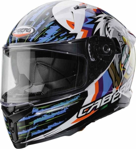 CABERG AVALON HAWK BEYAZ-SİYAH-MAVİ KASK