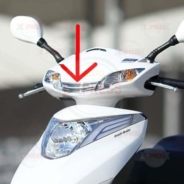 Honda Spacy Alpha 110 2015-2021 Krom Renk Ön Kafa Siperlik Amblemi Dekoru Om