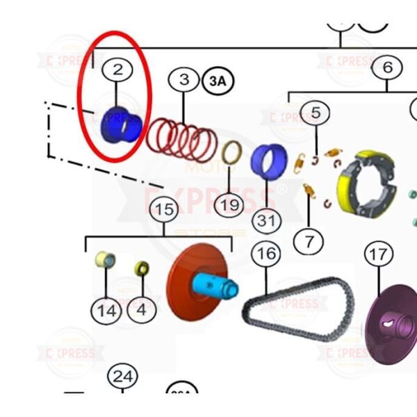 Tvs Jupiter125 Ntorq125 Arka Varyatör Kasnak Yay Tablası A