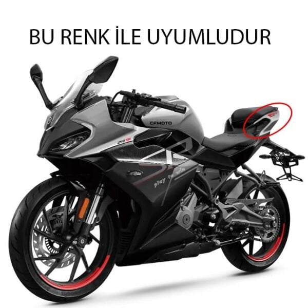 CFMoto 250SR 2023-2025 Sol Arka Sele Altı Küçük Kuyruk Grenajı Velocity Gümüş Gri A