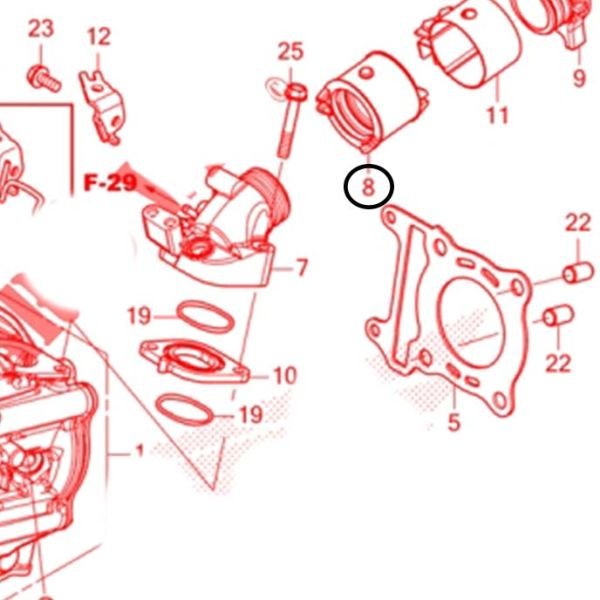 Honda Pcx125 2021-2025 Enjeksiyon Emme Manifoldu Ara Lastiği A
