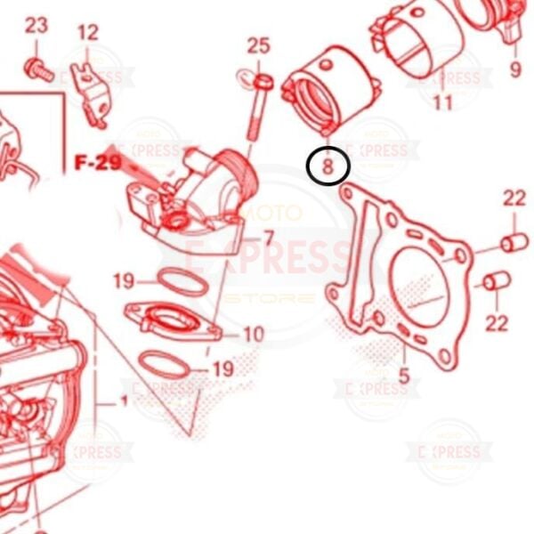 Honda Pcx125 2021-2025 Enjeksiyon Emme Manifoldu Ara Lastiği A