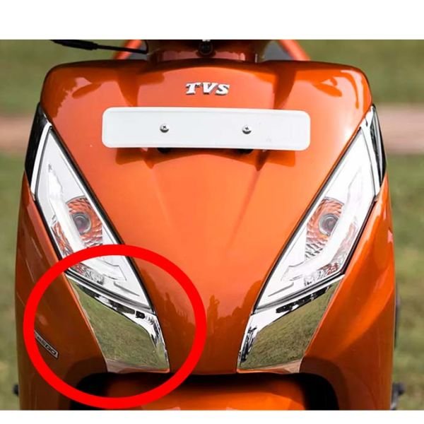 Tvs Jupiter 125 Sağ Ön Sinyal Altı Nikelajı Krom Dekoratif Kapak A