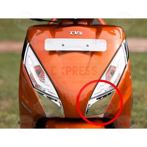 Tvs Jupiter 125 Sol Ön Sinyal Altı Nikelajı Krom Dekoratif Kapak A