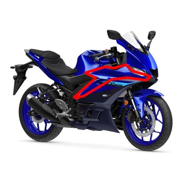 Yamaha YZF R25 2019-2024 Sağ Ön Üst Grenaj İç Paneli Parlak Mavi A