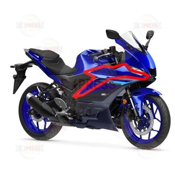 Yamaha YZF R25 2019-2024 Sağ Ön Üst Grenaj İç Paneli Parlak Mavi A