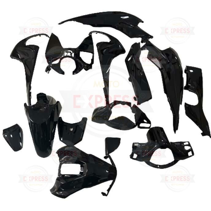 Honda Dio110 2021-2023 SİMSİZ Komple Grenaj Kaporta Seti Parlak Siyah Cs