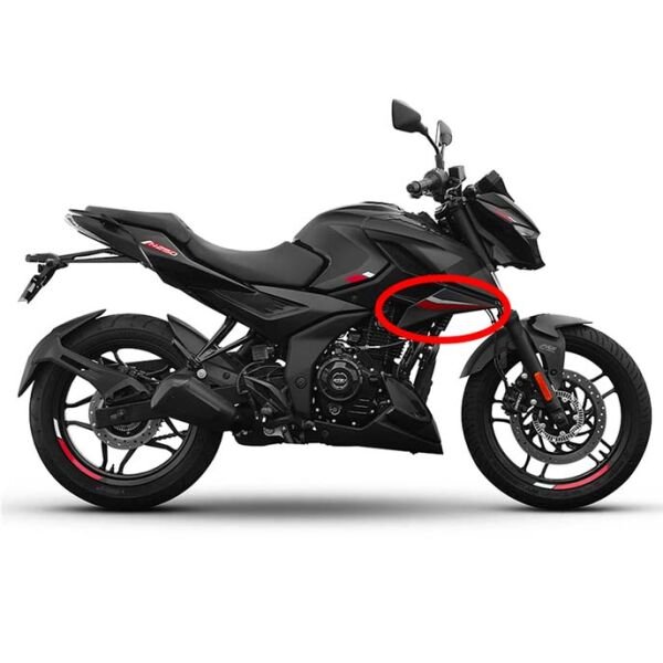 Bajaj Pulsar N250 Sağ Ufak Depo Önü Altı Radyatör Yanı Grenajı Siyah-Kırmızı A