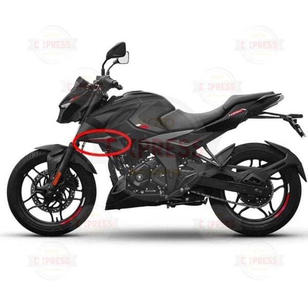 Bajaj Pulsar N250 Sol Ufak Depo Önü Altı Radyatör Yanı Grenajı Siyah-Kırmızı A