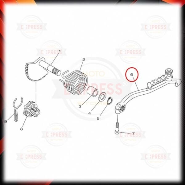 Yamaha RayZR125 Ayak Marş Kolu Pedalı A