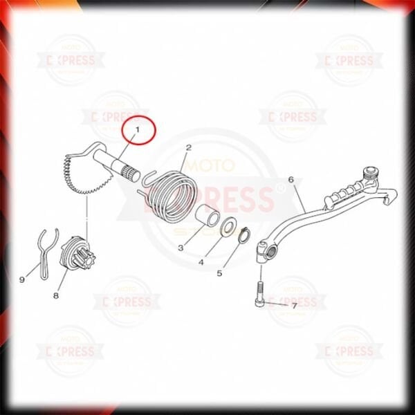 Yamaha RayZR125 Ayak Marşı Yarımay Dişlisi A