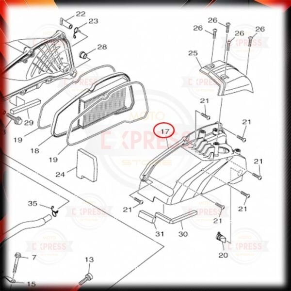 Yamaha RayZR125 Hava Filtresi Dış Kapağı A