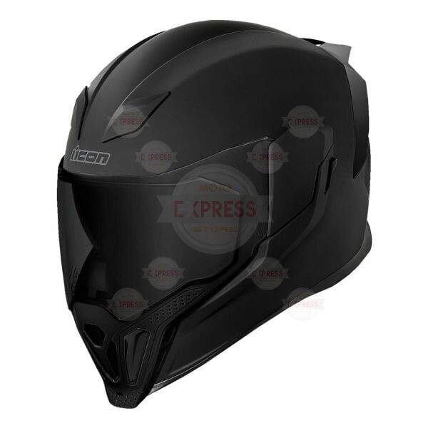Icon Airflite Dark Kapalı Motosiklet Kaskı Mat Siyah