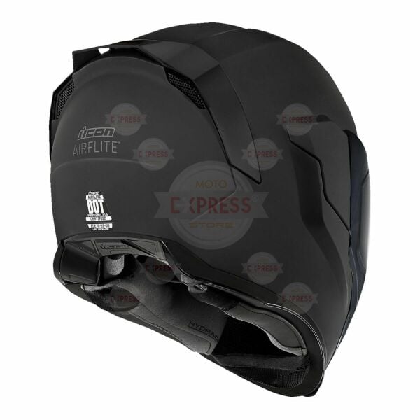 Icon Airflite Dark Kapalı Motosiklet Kaskı Mat Siyah