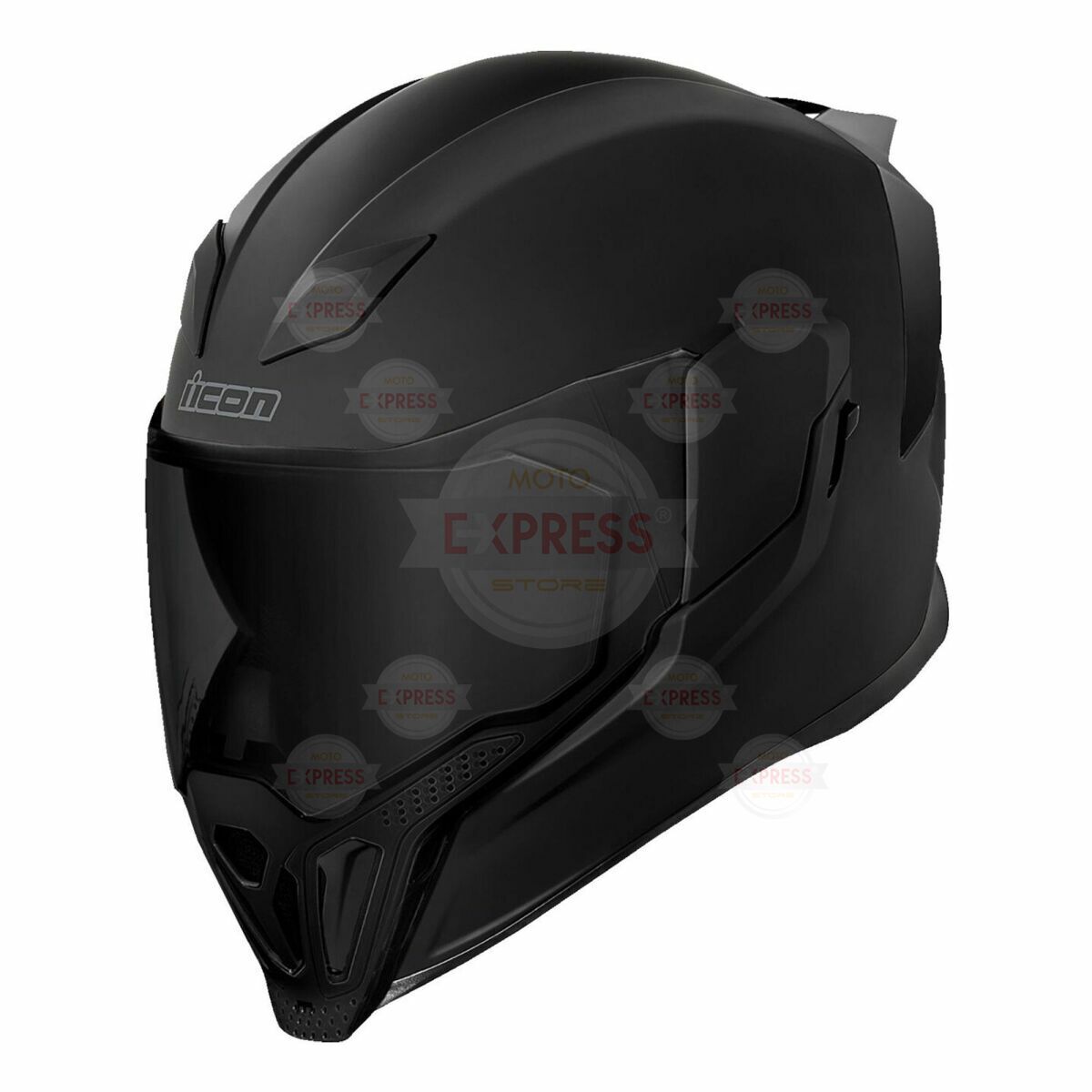 Icon Airflite Dark Kapalı Motosiklet Kaskı Mat Siyah L
